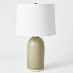 HTF NIB STUDIO MCGEE GREEN GRAY CERAMIC TABLE LAMP